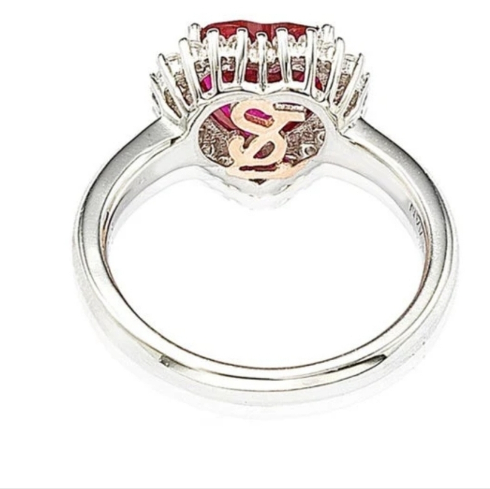 ❤▪️Suzy Levian ▪️ Sterling Silver Cubic Zirconia Engagement Ring Sz 7 - Picture 5 of 11